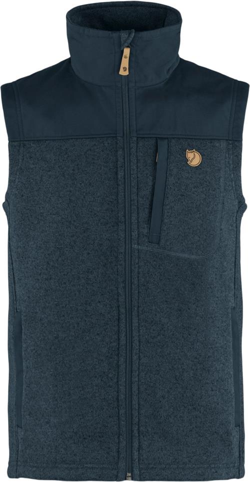 Fjällräven Buck Fleece Vest M Mand Blå Veste Str S - hos Magasin