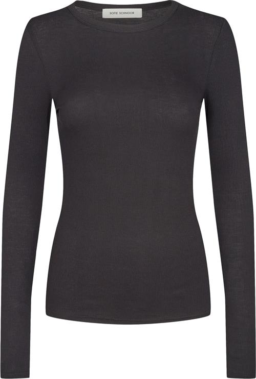 Sofie Schnoor Tshirt Long Sleeve Kvinde Black Langærmede T-shirts Str M - hos Magasin