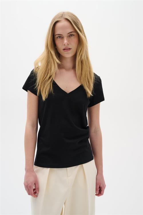 InWear Rena Tshirt Kvinde Sort Kortærmede T-shirts Str XS - hos Magasin