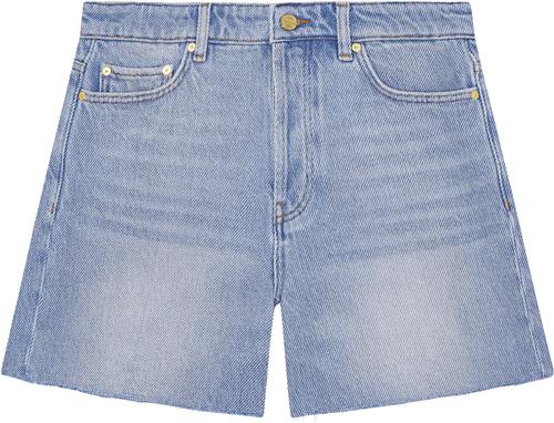 Ganni Heavy Denim Shorts Kvinde Tint Wash Denim Shorts Str 27 Denim - hos Magasin