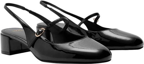 MANGO Heeled Shoes With Buckle Kvinde Black Slingbacks Str 42 - hos Magasin