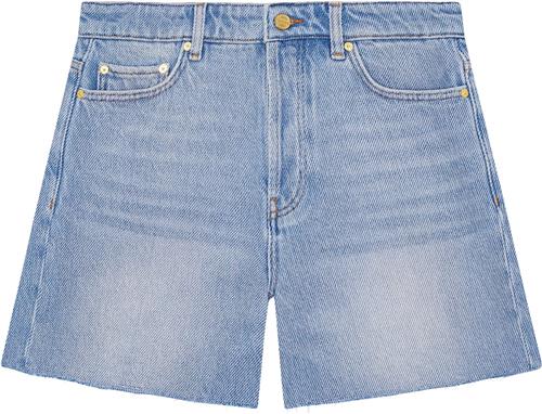 Ganni Heavy Denim Shorts Kvinde Tint Wash Denim Shorts Str 26 Denim - hos Magasin