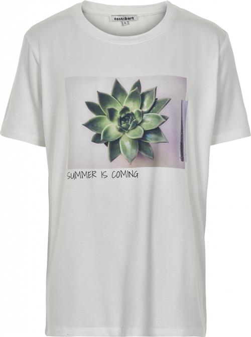 Costbart Misty SS TEE Str L - Hvid Kortærmede T-shirts hos Magasin