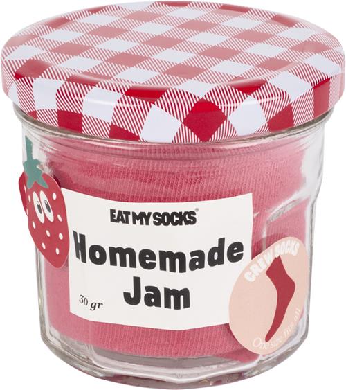 Eat My Socks Strømper Homemade Jam Strawberry Ankelstrømper Str 8 x 7 x 7 cm - Bomuld hos Magasin