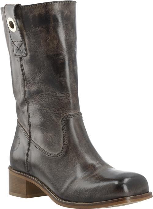 Se Cashott Casvilma Pull On Mid Cut Boot Waxy Leather Kvinde Coffee Cowboy & Biker Str 36 - hos Magasin ved Magasin