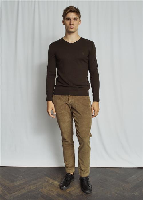 Se Bruun & Stengade BS Kenn Regular Fit Chinos Mand Taupe Chinos Str W32 / L32 - hos Magasin ved Magasin