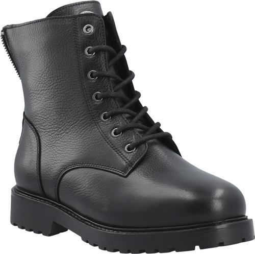 Se Cashott Casaya Lace Boot Warm Lining WR Leather Kvinde Black Vinterstøvler Str 41 - hos Magasin ved Magasin