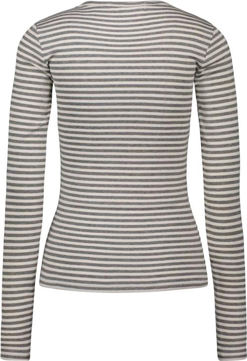 Sofie Schnoor Tshirt Long Sleeve Kvinde Grey Striped Langærmede T-shirts Str XS - hos Magasin