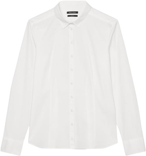 Marc O’Polo Blouse, Kent Collar, Long Sleeved, Kvinde White Langærmede Skjorter Str 42 - hos Magasin