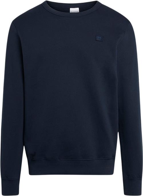 Se Knowledge Cotton Apparel Erik Basic Badge Sweat Gots/vegan Mand Blå Sweatshirts Str XS - hos Magasin ved Magasin