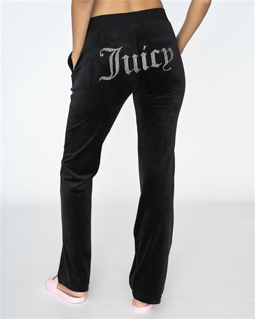 Juicy Couture Del Ray Diamante Track Pant Kvinde Black Sweatpants Str XL - hos Magasin