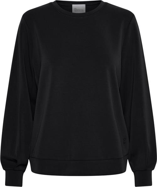 My Essential Wardrobe 23 THE Sweat Blouse Kvinde Black Sweatshirts Casual Fit Str S - hos Magasin