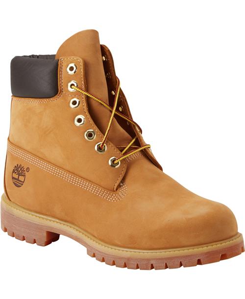 TIMBERLAND "6"" Premium Boot" Mand Gul Snørestøvler Str 40 - Læder hos Magasin