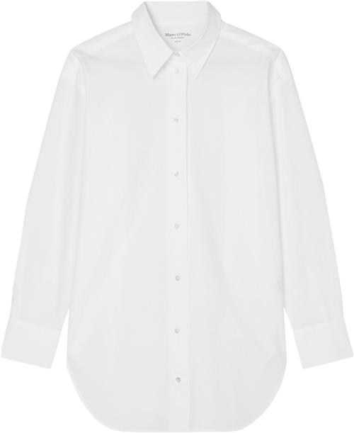 Marc O’Polo Longblouse, Kent Collar, Side Slits Kvinde White Langærmede Skjorter Str 40 - hos Magasin