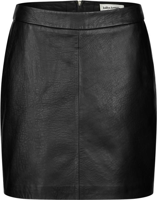 Se Lollys Laundry Aquall Short Leather Skirt Kvinde Black Korte Nederdele Straight Fit Str S - hos Magasin ved Magasin