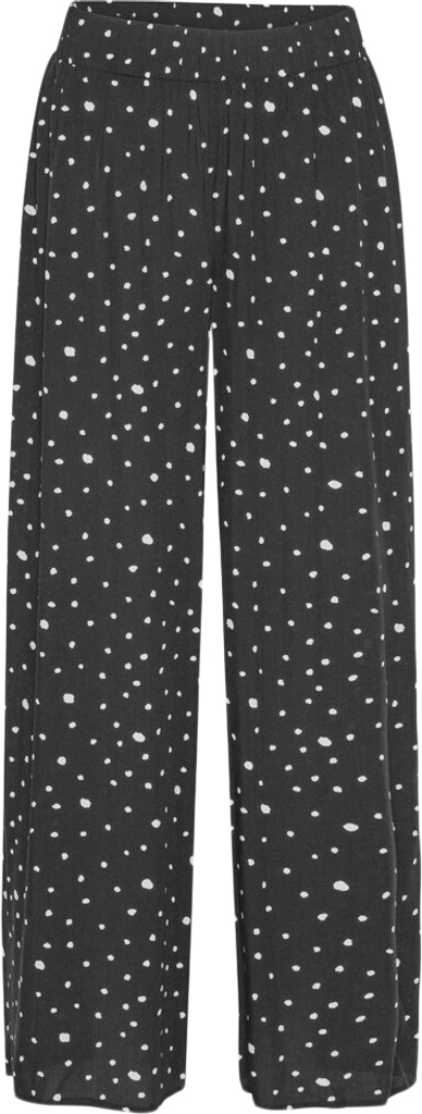 HUNKØN Kris Trousers Kvinde Black W/white Dots Bukser Str S - hos Magasin