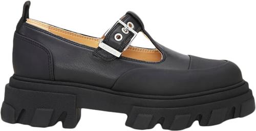 Ganni Cleated Mary Jane Kvinde Black Loafers Str 39 - hos Magasin