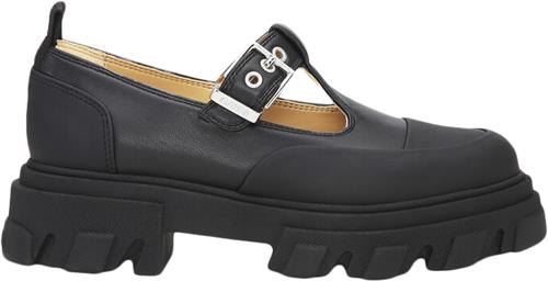 Ganni Cleated Mary Jane Kvinde Black Loafers Str 38 - hos Magasin