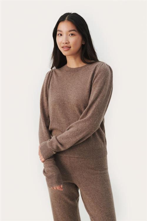 Part Two Evinapw PU 100 Cashmere Kvinde Mink Melange Sweaters Relaxed Fit Str L Cashmere - hos Magasin