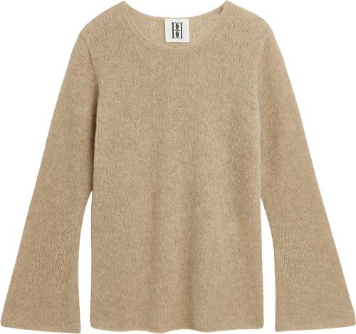 By Malene Birger Cyrema. Kvinde Twill Beige Sweaters Str L - Uld hos Magasin