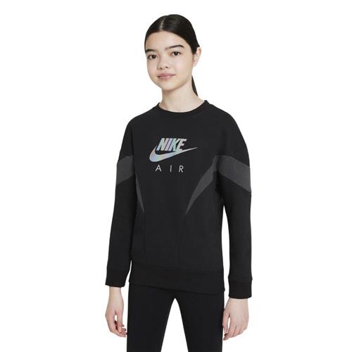 Se Nike Nike AIR BIG Kids' Girls' FR Str 128-137 / S - Black Sweatshirts Bomuld hos Magasin ved Magasin