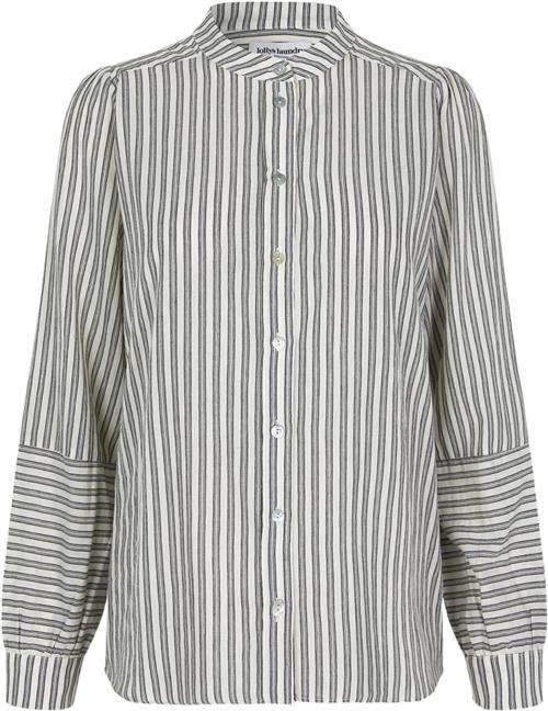 Lollys Laundry Linall Shirt LS Kvinde Stripe Langærmede Skjorter Str XL - hos Magasin