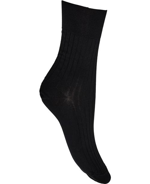 Wolford Luxury Cotton Rib Socks Ankelstrømper Str 41-43 - hos Magasin