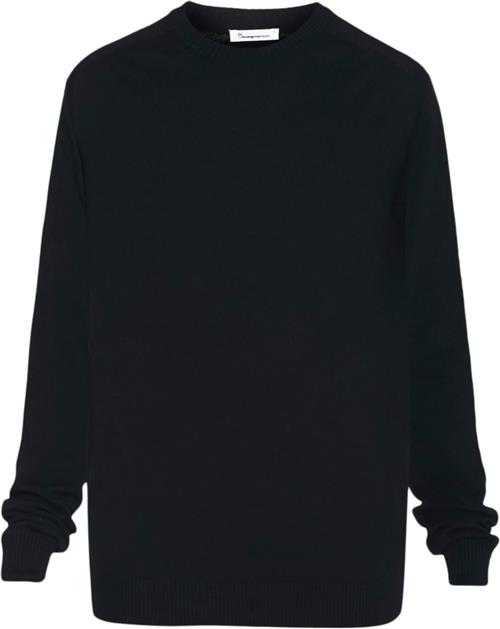 Se Knowledge Cotton Apparel Regular Merino Knit Crew Neck RWS Mand Blå Sweaters Str S Merino - hos Magasin ved Magasin