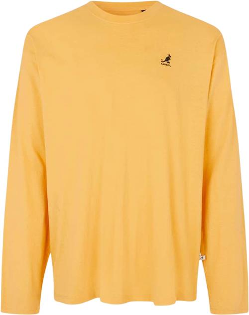 Kangol KG Harlem Longsleeve TEE Mand Orange Langærmede T-shirts Str L - Bomuld hos Magasin