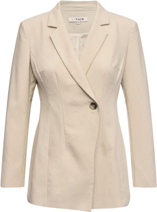 A-VIEW Kelly Blazer Kvinde Light Sand Blazere Tætsiddende Fit Str 42 - hos Magasin