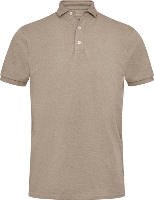 Se Bruun & Stengade BS Monir Regular Fit Polo Shirt Mand Brun Kortærmede Poloer Str M - Bomuld hos Magasin ved Magasin