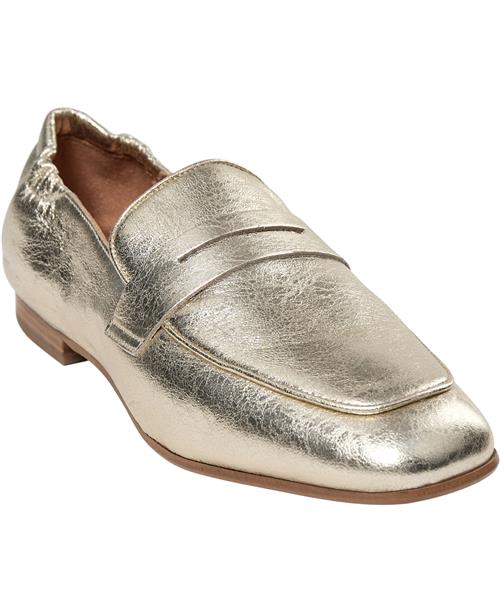 Billi Bi Loafer C8006 Kvinde Gold Crackele 02 Loafers Str 40 - hos Magasin