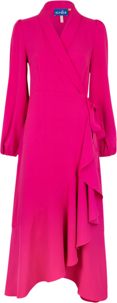 Cras Lotuscras Dress Kvinde Fuchsia Pink Midi Kjoler Str 42 - Polyester hos Magasin