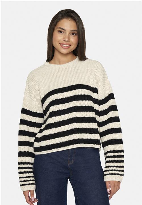 SisterS Point Mibacropped Kvinde Bamboo/black Sweaters Str XS - hos Magasin