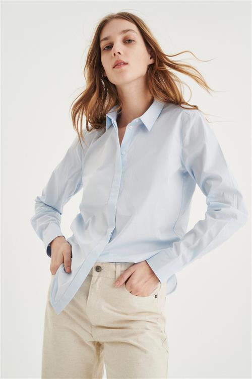 Se InWear Venus Shirt Kvinde Pastel Blue Langærmede Skjorter Str 42 - hos Magasin ved Magasin