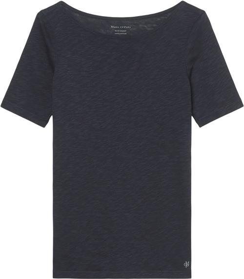 Marc O’Polo Tshirt, Short-sleeve, Boat-neck Kvinde Manic Midnight Kortærmede T-shirts Str L - hos Magasin