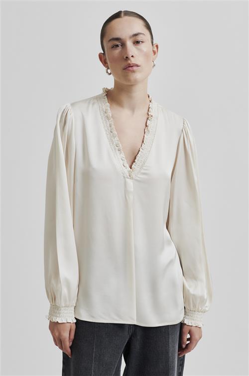 Se Second Female Bardi Vneck Blouse Kvinde Brazilian Sand Langærmede Bluser Str L - hos Magasin ved Magasin