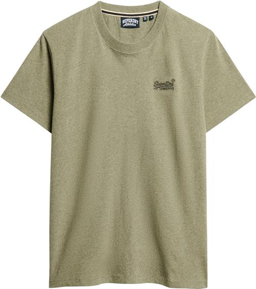 Superdry Vintage Logo EMB TEE Mand Ash Olive Marl Kortærmede T-shirts Str L - Denim hos Magasin