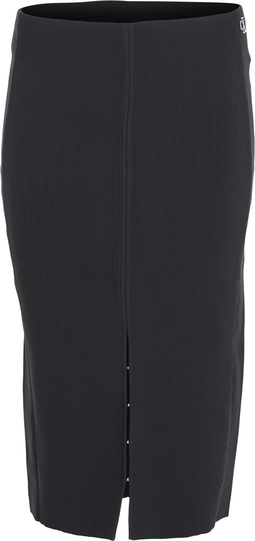 Calvin Klein Knitted Bodycon Skirt Kvinde Beh Midi Nederdele Slim Fit Str XS - Polyester hos Magasin