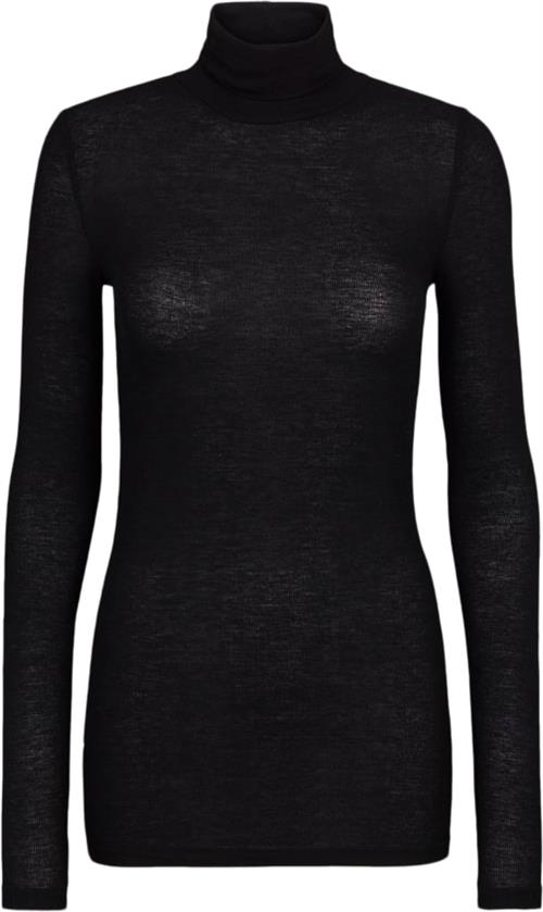 Bruuns Bazaar Angelabb Roll Neck Kvinde Black Rullekraver Str XL - Uld hos Magasin