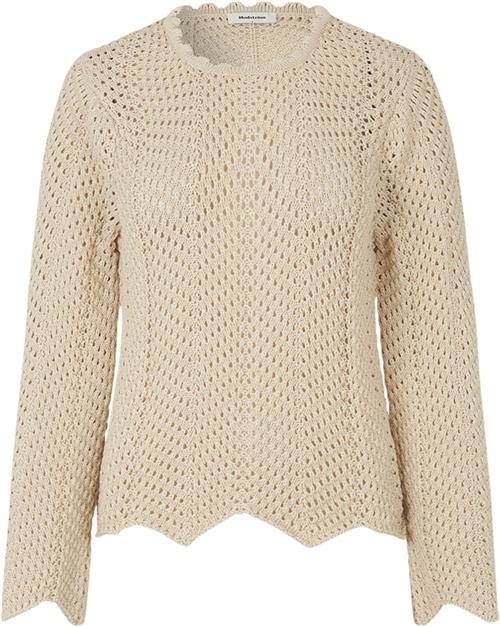 Modström Carymd Oneck Kvinde Summer Sand Sweaters Str XS - Bomuld hos Magasin