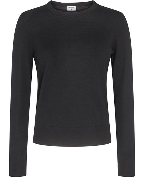 Se Filippa K Merino Rneck Sweater Kvinde Black Sweaters Str S Merino - hos Magasin ved Magasin