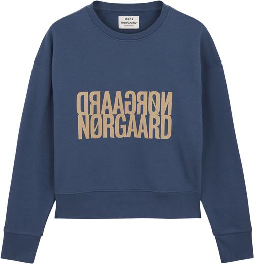 Se Mads Nørgaard - Copenhagen Organic Sweat Tilvina Sweatshirt Kvinde Blå Sweatshirts Str M - hos Magasin ved Magasin