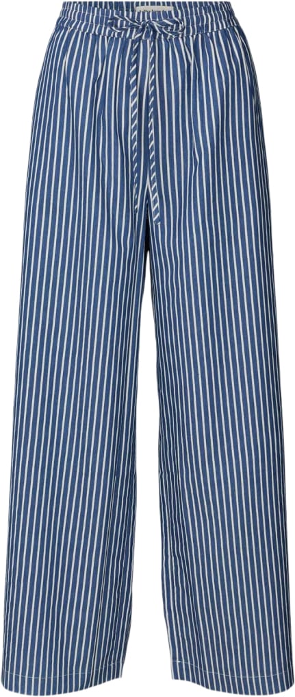 Lollys Laundry Liamll Pant Kvinde Stripe Bukser Med Brede Ben Loose Fit Str XL - hos Magasin