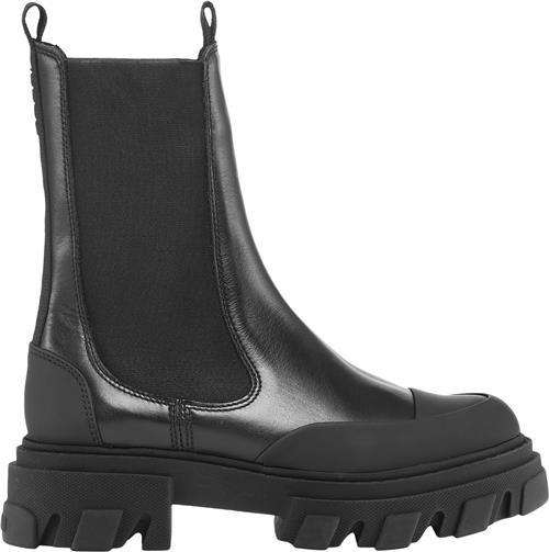 Ganni Mid Chelsea Boot Black Stitch Kvinde Black Chelsea Boots Str 36 - hos Magasin