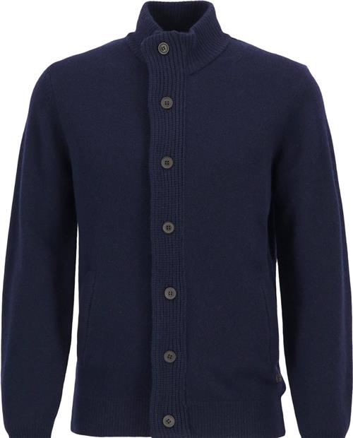 Se Barbour Barbour Essential Patch Zip Mand Blå Cardigans Str L - Uld hos Magasin ved Magasin