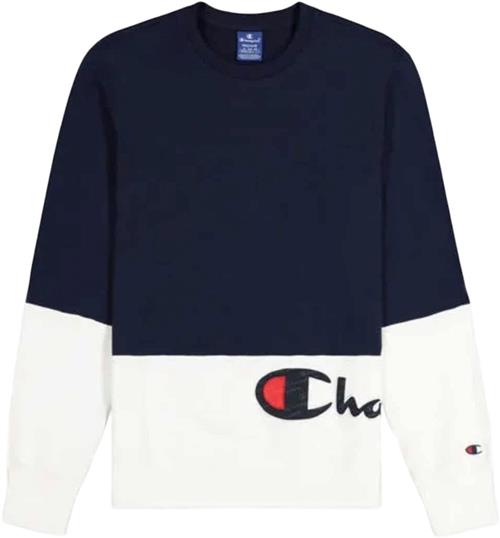 Se Champion Crewneck Sweatshirt Mand Blue Sweatshirts Str S - Bomuld hos Magasin ved Magasin