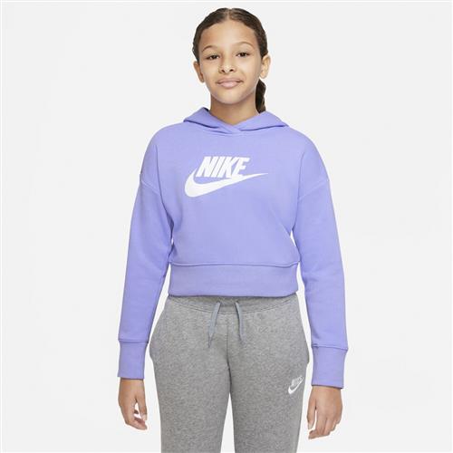 Se Nike Sportswear Club Cropped Haettetroje 128-137 / S - Sweatshirts & Hættetrøjer hos Magasin ved Magasin