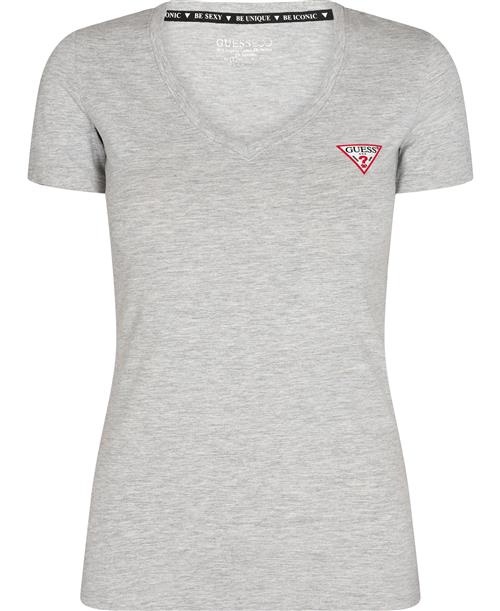 GUESS SS VN Mini Triangle TEE Kvinde Light Melange Gre Kortærmede T-shirts Str S - hos Magasin