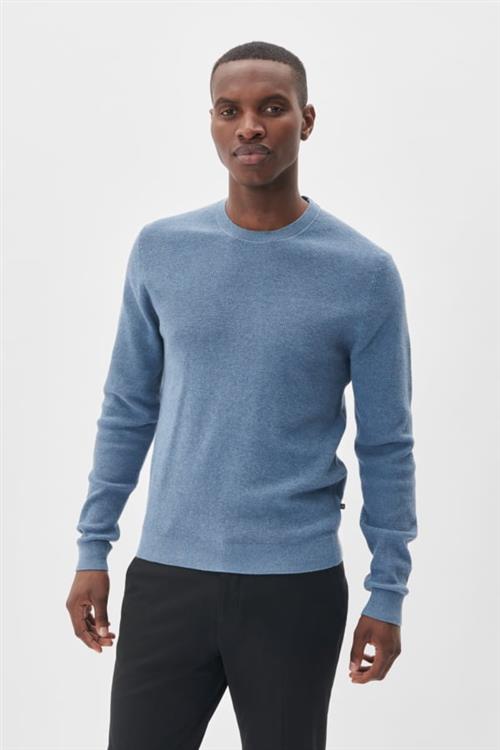 Se Matinique Malagoon Mand Captain's Blue Melange Sweaters Regular Fit Str XL - hos Magasin ved Magasin